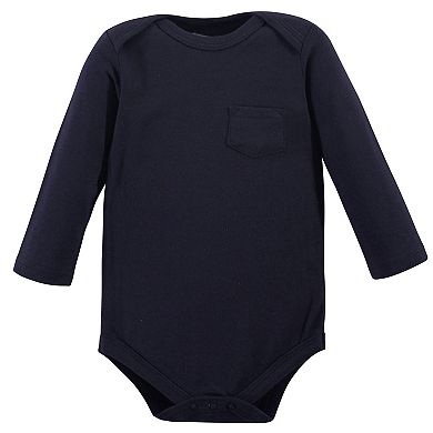Infant Boy Cotton Long-sleeve Bodysuits 5pk