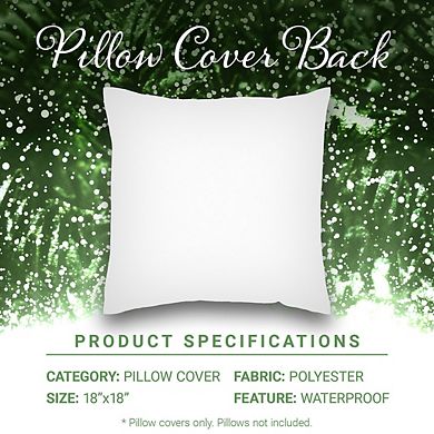 G128 Christmas Pine Spruce Waterproof Pillow Covers, Set Of 4
