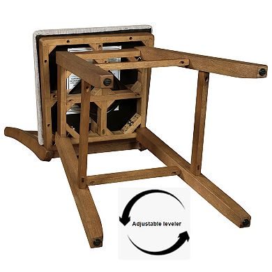 Brookline 37.5 in. High Back Wood 24 in. Bar Stool