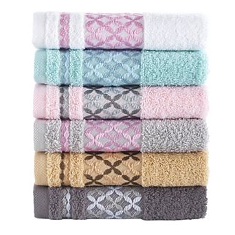 Textile Multicolor Plaid Turkish Cotton Washcloths (Set of 6)