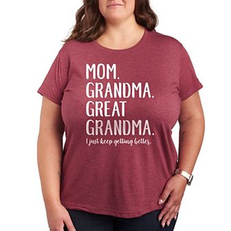 Plus Mom Grandma Great Grandma Graphic Tee