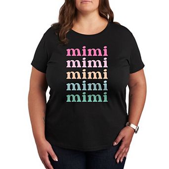 Plus Colorful Stacked Mimi Graphic Tee