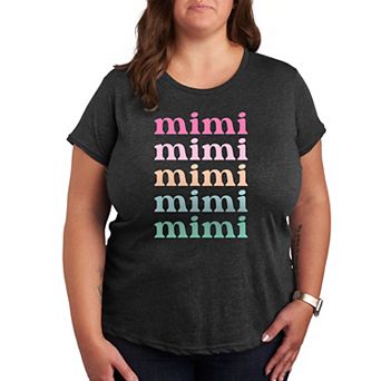 Plus Colorful Stacked Mimi Graphic Tee