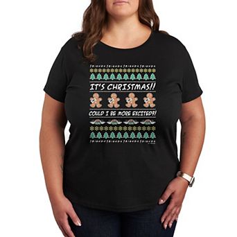Plus Friends Ugly Christmas Sweater Graphic Tee