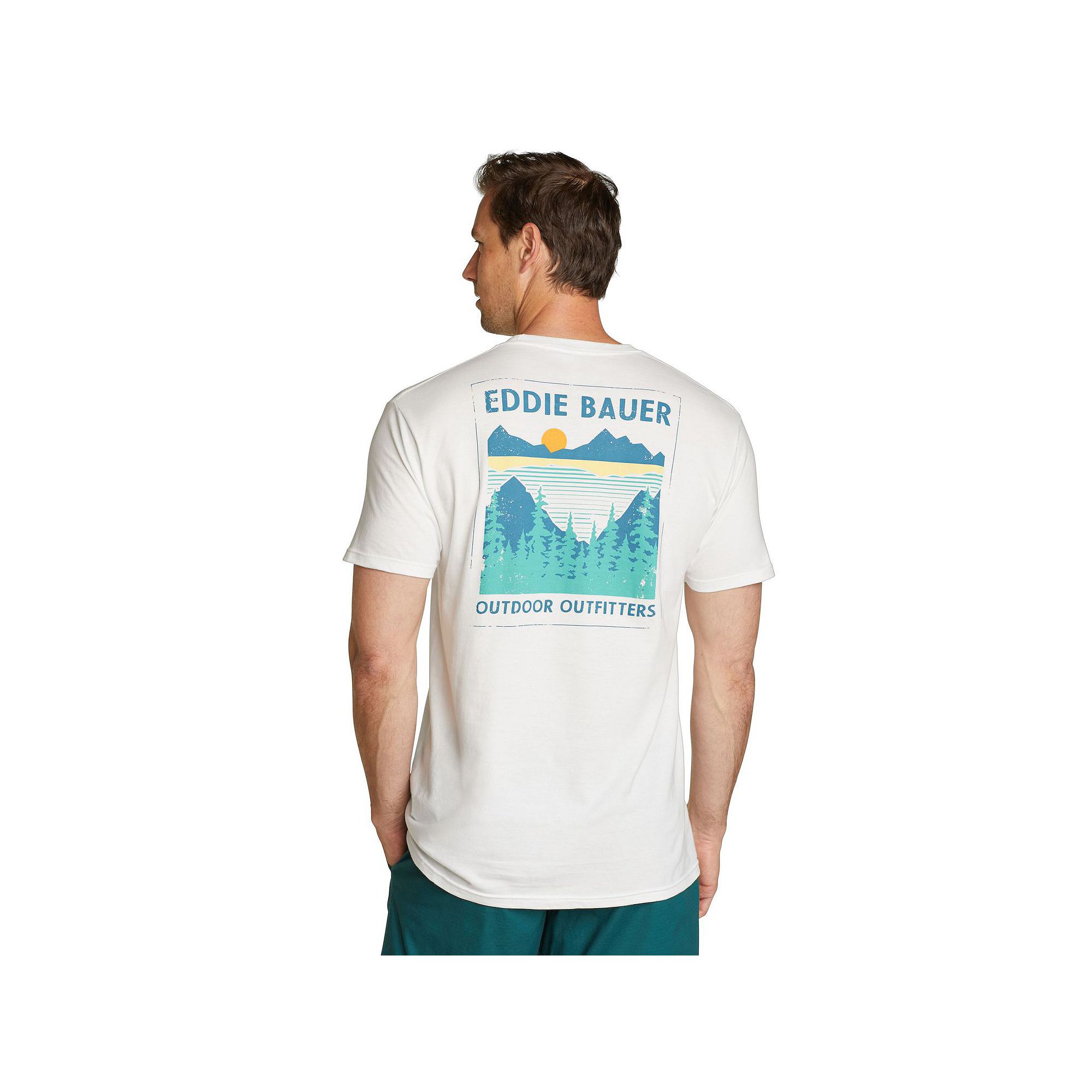 Mens Eddie Bauer Graphic Tee, Size: Small, Off White