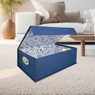 Belle Maison Linen Flip Top Box