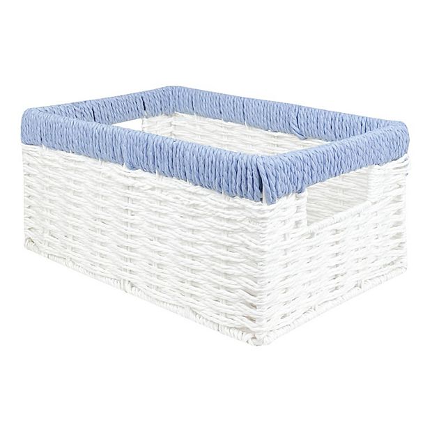 Belle Maison Paper Weave Basket With Accent Trim