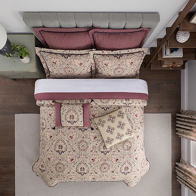 Waverly Castleford Damask 4-Piece Comforter Set or Euro Sham