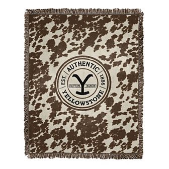 Yellowstone Cattle Brand Jacquard Throw Blanket