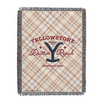 Yellowstone Bozeman Plaid Tapestry Throw Blanket