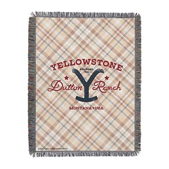 Yellowstone Bozeman Plaid Tapestry Throw Blanket