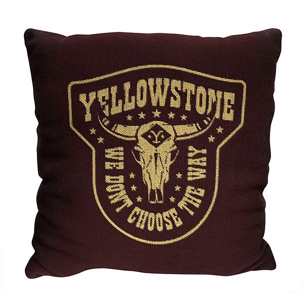 Yellowstone Dutton Ranch Badge Double Sided Throw Pillow