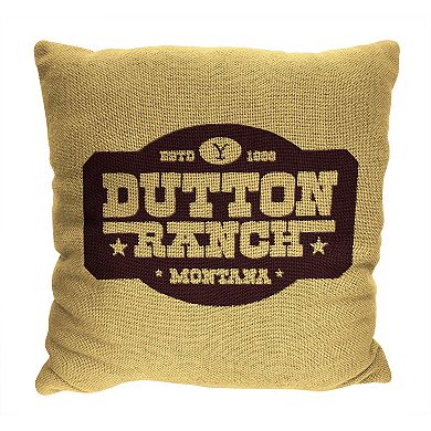 Yellowstone Dutton Ranch Badge Double Sided Throw Pillow
