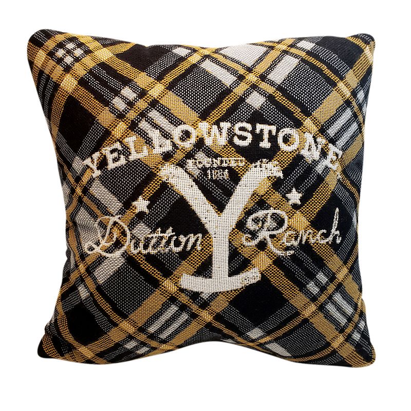 Yellowstone Rancher Plaid Double Sided Jacquard Pillow