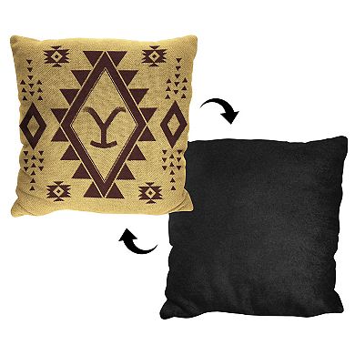 Yellowstone Y Aztec Jacquard Throw Pillow