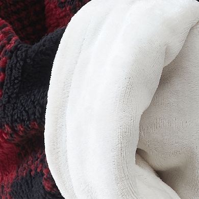 Swift Home Patterned Sherpa Wearable Throw Blanket Hoodie