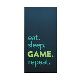 Eat. Sleep. Game Patch Canvas Wall Art