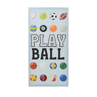 Play Ball Patch Canvas Wall Art