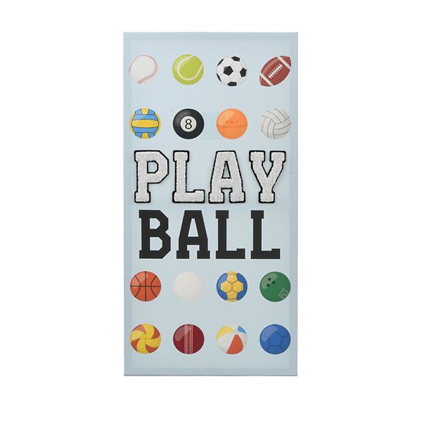Play Ball Patch Canvas Wall Art