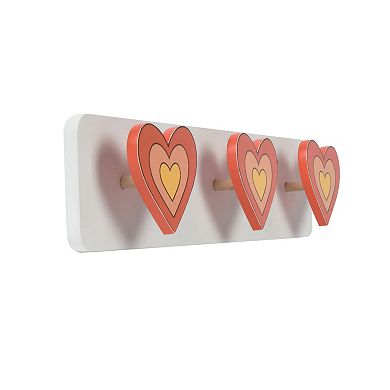 Heart 3-Hook Wall Decor