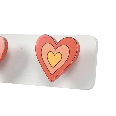 Heart 3-Hook Wall Decor