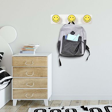 Smiley Face 3-Hook Wall Decor