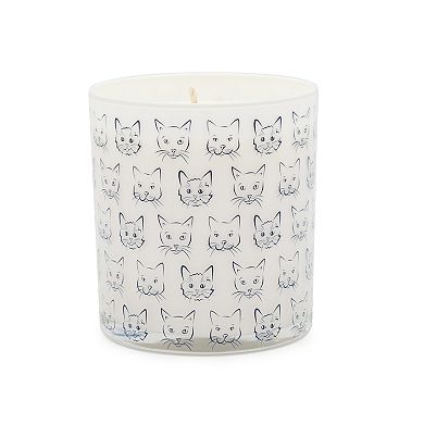 Rolling in Grass Scented Cat Heads in Navy Jar Candle
