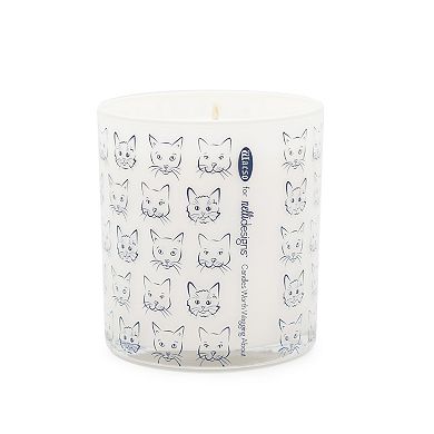 Rolling in Grass Scented Cat Heads in Navy Jar Candle