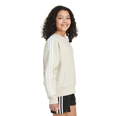 Girls 7-16 adidas Heather Fleece Crewneck Sweatshirt