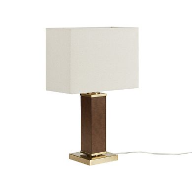 INK+IVY Hawley Faux Leather Table Lamp
