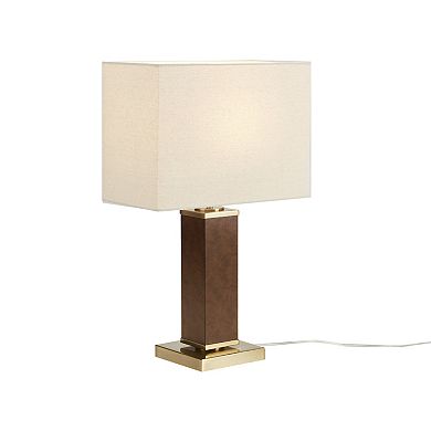 INK+IVY Hawley Faux Leather Table Lamp