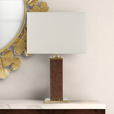 Martha Stewart Hawley Faux Leather Table Lamp