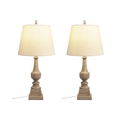 Martha Stewart Provencal Resin Table Lamp Set of 2
