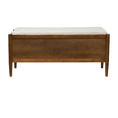 INK+IVY Arcadia Accent Bench with Storage and Upholstered Cushion