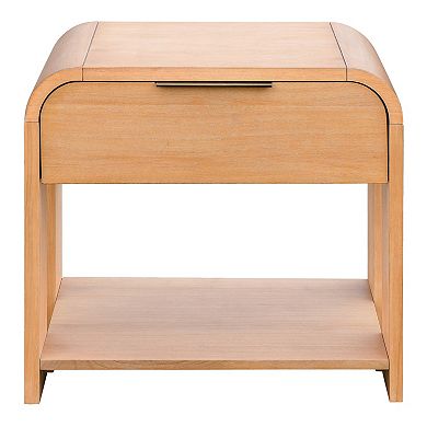 INK+IVY Jameson Modern One Drawer Waterfall Nightstand