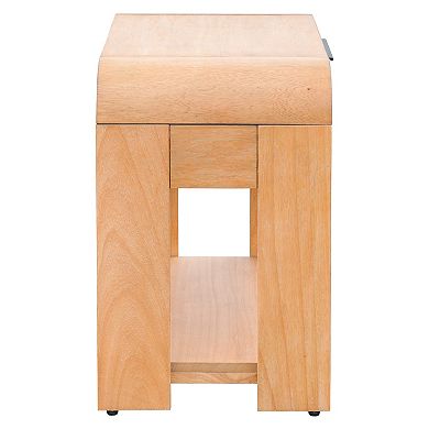 INK+IVY Jameson Modern One Drawer Waterfall Nightstand