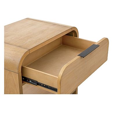 INK+IVY Jameson Modern One Drawer Waterfall Nightstand