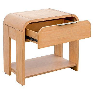 INK+IVY Jameson Modern One Drawer Waterfall Nightstand