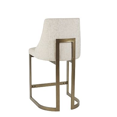 Madison Park Robertson 26-in. Upholstered Counter Stool with Metal Base