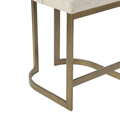Madison Park Robertson 26-in. Upholstered Counter Stool with Metal Base