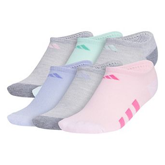 Girl's adidas 6-Pack Athletic Cushioned No-Show Socks