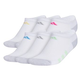 Girl's adidas 6-Pack Athletic Cushioned No-Show Socks