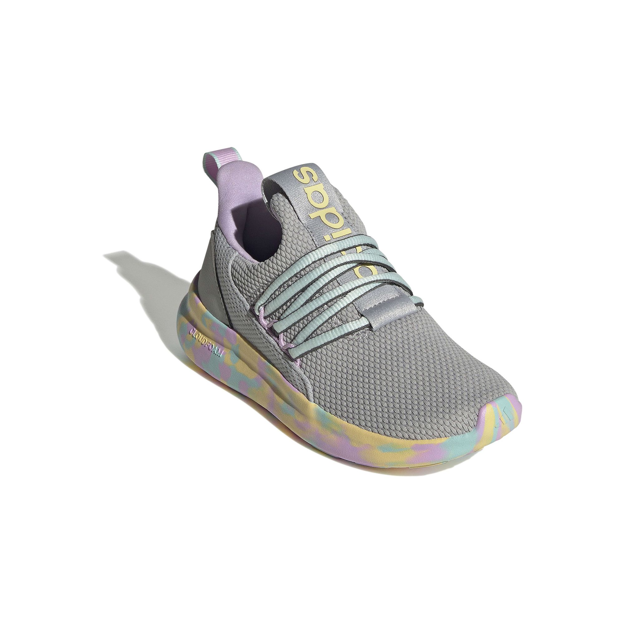 adidas Lite Racer Adapt 7.0 Kids Shoes, Girls, Size: 5.5, Aqua Bliss Purp