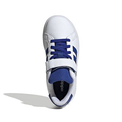 adidas gazelle silver green womens adidas Grand Court Elastic Lace and Top Strap Kids Sneakers  RUNNERS SPORTS
