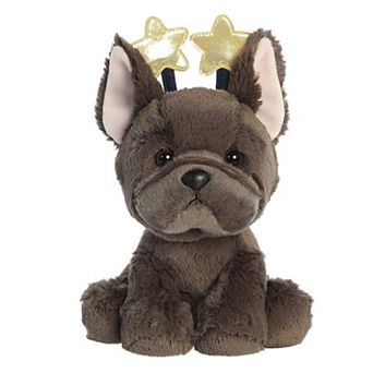 Aurora Medium Black Holiday Holiday Cheer 11" Jody French Bulldog Festive Stuffed Animal