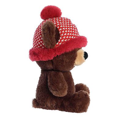 Aurora Large Brown Holiday 13" Baby Bear Barney Festive Stuffed Animal