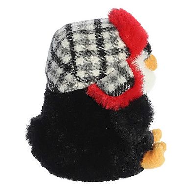 Aurora Small Black Rolly Pet 5.5" Porter Penguin Festive Stuffed Animal