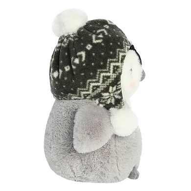 Aurora Medium Grey Holiday Chillin' Chick 10" Chiyu Festive Stuffed Animal
