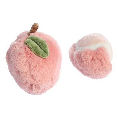 ebba Mini Pink Precious Produce Peach Rattle & Crinkle Set Adorable Baby Stuffed Animal
