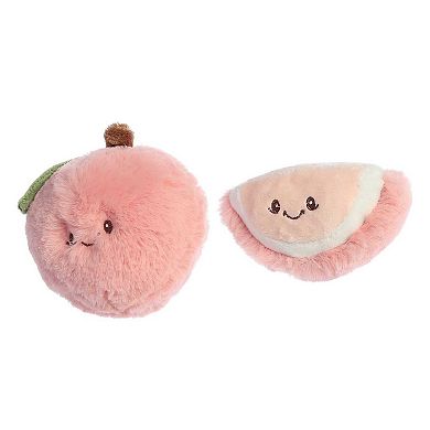 ebba Mini Pink Precious Produce Peach Rattle & Crinkle Set Adorable Baby Stuffed Animal